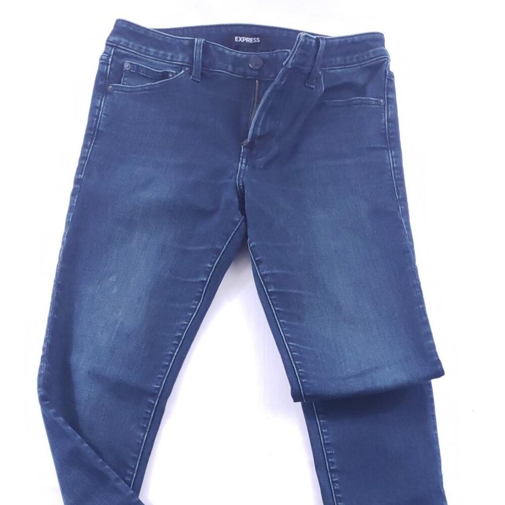 Express denim men's skinny jeans, dark wash, modern style